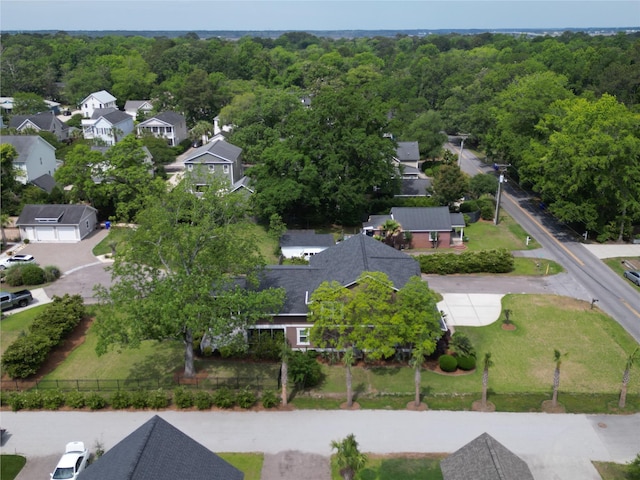 aerial view of residential area