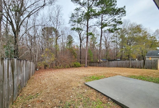 view of yard with a patio area