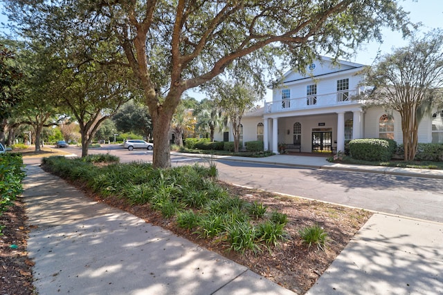 exterior space with covered porch