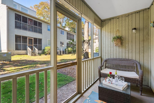 view of sunroom