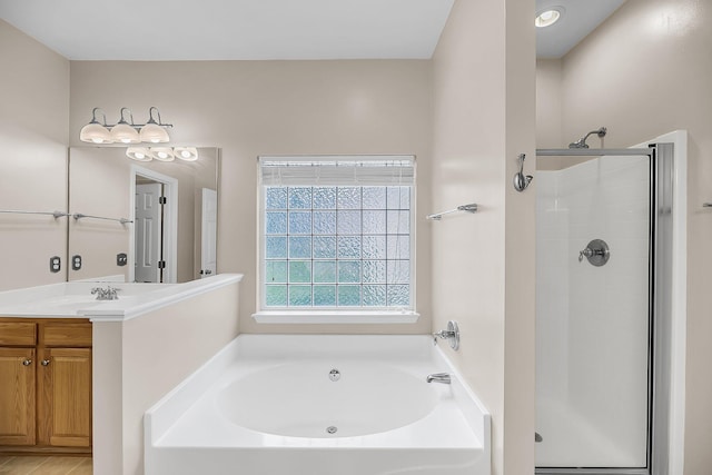 1445 Ashley Gardens Blvd, Charleston, SC 29414 - full bath with a stall shower, a garden tub, and vanity
