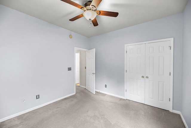 1445 Ashley Gardens Blvd, Charleston, SC 29414 - unfurnished bedroom with carpet flooring, baseboards, a closet, and ceiling fan