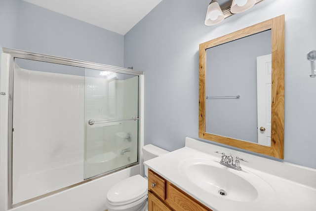 1445 Ashley Gardens Blvd, Charleston, SC 29414 - bathroom with toilet, vanity, and shower / bath combination with glass door
