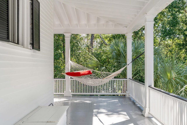 view of patio / terrace with a porch