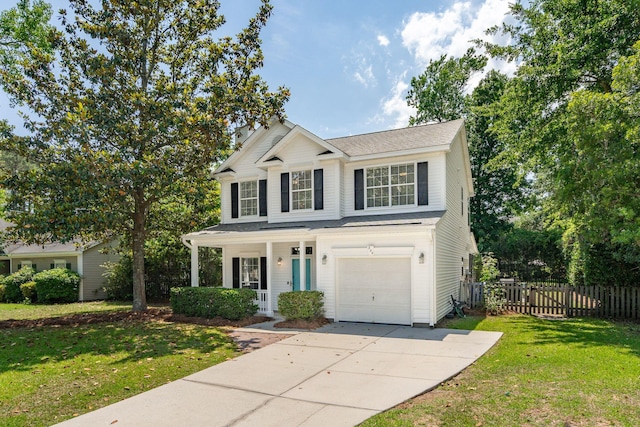 334 Mossy Oak Way, Mount Pleasant, SC 29464 - traditional-style home with covered porch, an attached garage, and concrete driveway