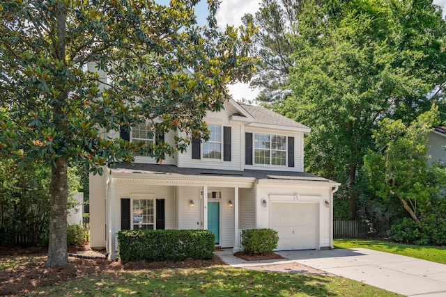 334 Mossy Oak Way, Mount Pleasant, SC 29464 - view of front facade with a garage, driveway, and a porch