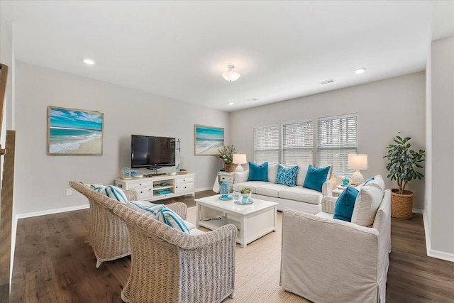 525 Purple Finch Rd, Summerville, SC 29486 - living room with baseboards, light wood-style floors, and recessed lighting