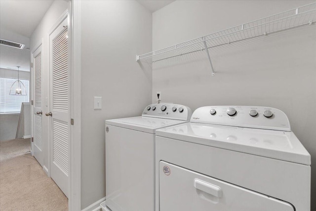 525 Purple Finch Rd, Summerville, SC 29486 - washroom featuring separate washer and dryer and light colored carpet