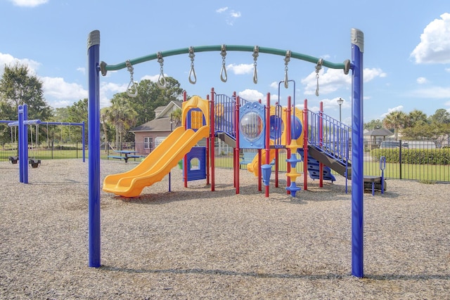 community playground with fence