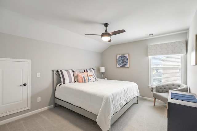 627 Macintyre Cir, Summerville, SC 29486 - bedroom featuring light carpet, baseboards, a ceiling fan, and lofted ceiling