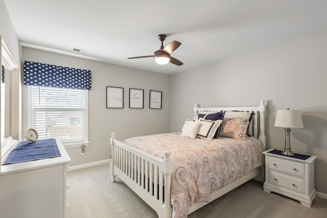 627 Macintyre Cir, Summerville, SC 29486 - bedroom featuring light colored carpet, baseboards, and a ceiling fan