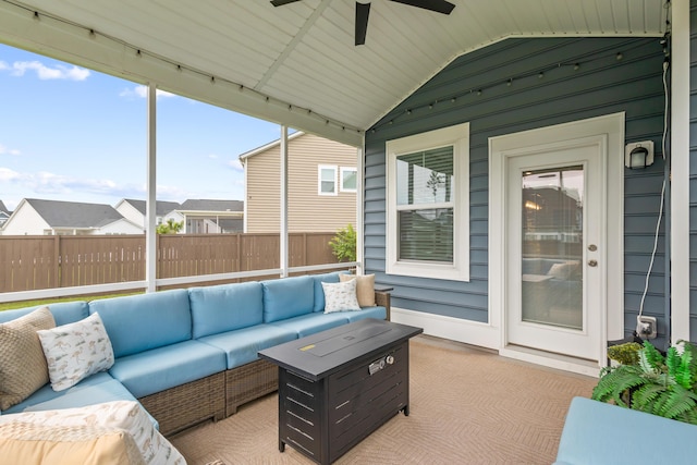 627 Macintyre Cir, Summerville, SC 29486 - view of patio / terrace featuring an outdoor hangout area and ceiling fan
