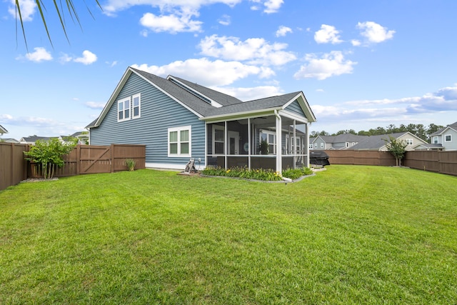 627 Macintyre Cir, Summerville, SC 29486 - back of property featuring a sunroom and a shingled roof