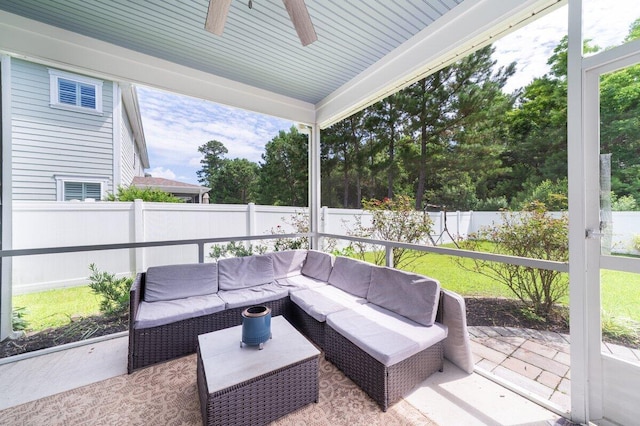 1630 Mermentau St, Mount Pleasant, SC 29466 - sunroom with an outdoor hangout area and ceiling fan