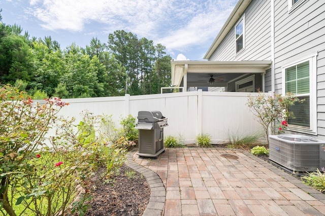 1630 Mermentau St, Mount Pleasant, SC 29466 - view of patio with a ceiling fan and a grill