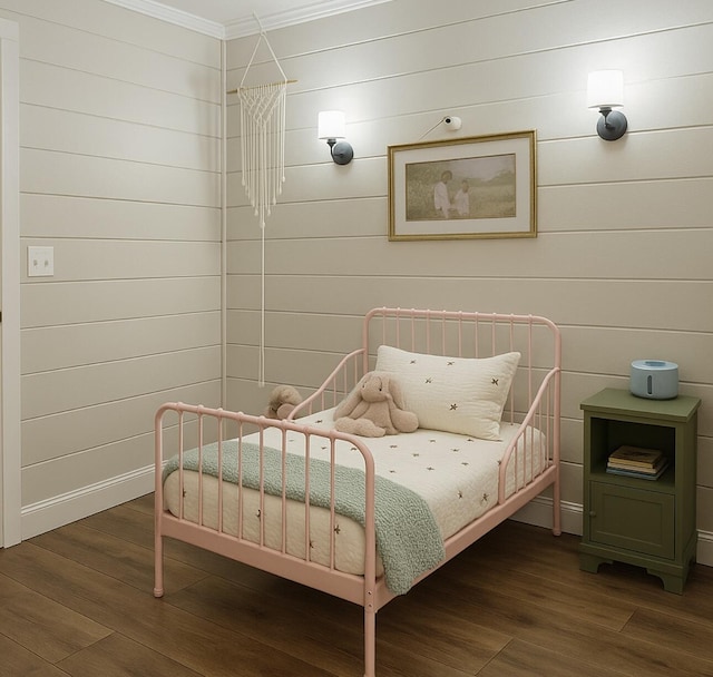 6061 Old Number Six Hwy, Elloree, SC 29047 - bedroom with ornamental molding, wood finished floors, and baseboards