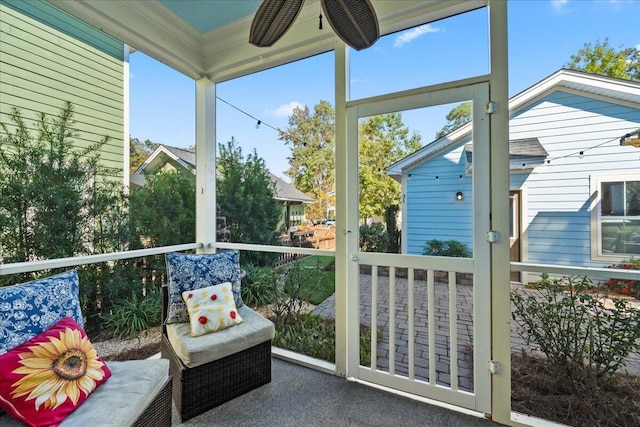 sunroom / solarium with a wealth of natural light