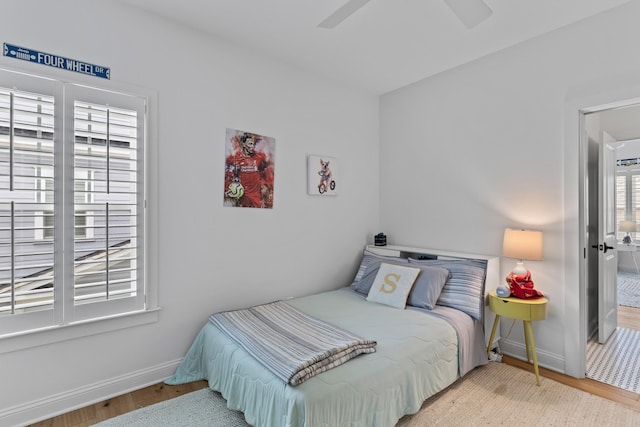 1530 Willtown St, Daniel Island, SC 29492 - bedroom with wood finished floors and ceiling fan