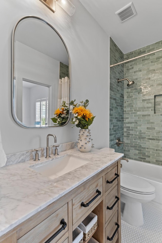 1530 Willtown St, Daniel Island, SC 29492 - full bath featuring vanity, tile patterned flooring, and shower / tub combo