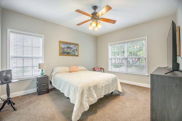 116 Holbrook Ln, Goose Creek, SC 29445 - carpeted bedroom with baseboards and a ceiling fan