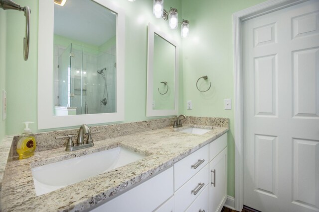 116 Holbrook Ln, Goose Creek, SC 29445 - bathroom with a stall shower and double vanity