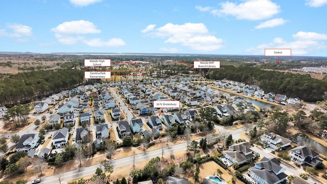 birds eye view of property featuring a residential view