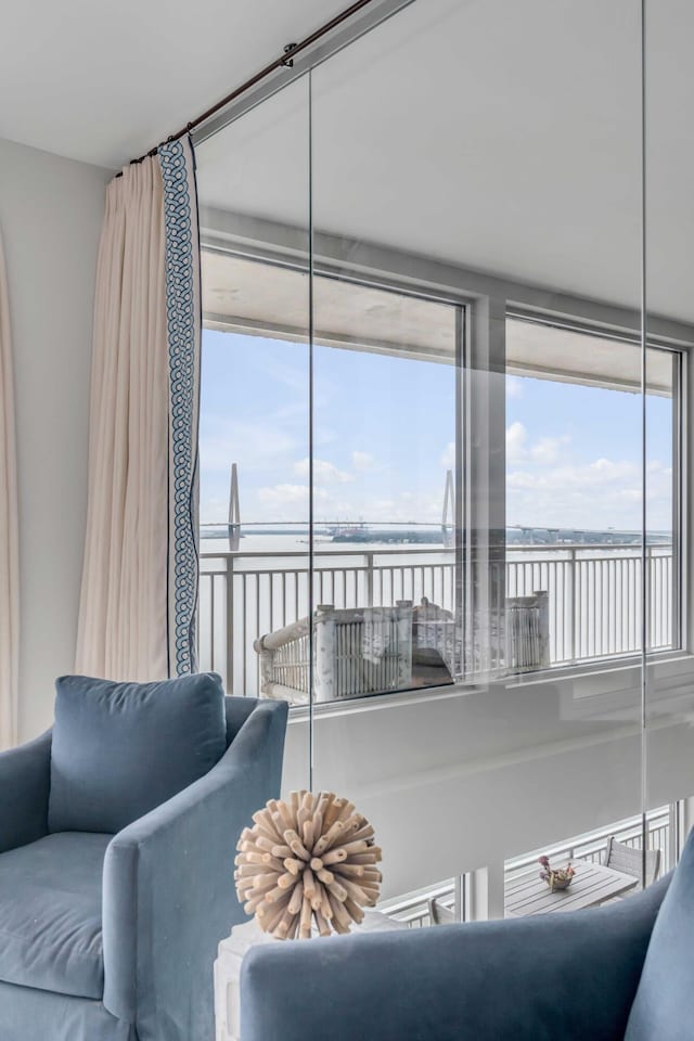330 Concord St Unit 18F, Charleston, SC 29401 - living room with a water view