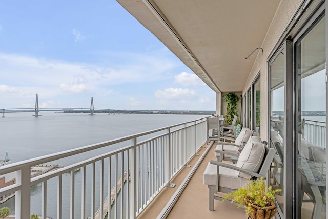 330 Concord St Unit 18F, Charleston, SC 29401 - balcony featuring a water view