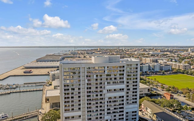 330 Concord St Unit 18F, Charleston, SC 29401 - aerial view featuring a water view