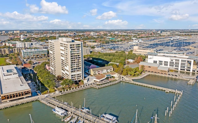 330 Concord St Unit 18F, Charleston, SC 29401 - birds eye view of property featuring a water view