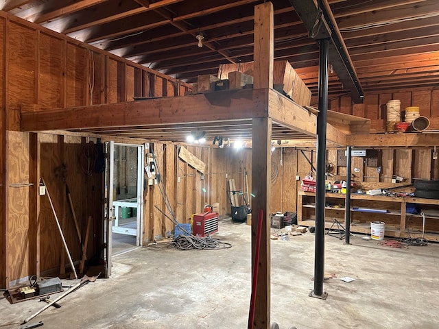 view of basement