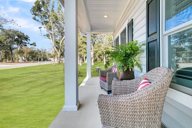 view of patio / terrace featuring covered porch