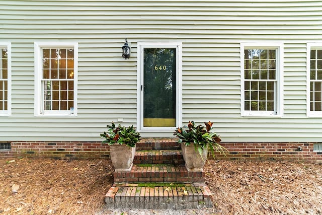 view of doorway to property