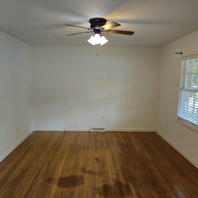 1601 Westmoreland Ave, Charleston, SC 29412 - unfurnished room with hardwood / wood-style flooring, a ceiling fan, and baseboards