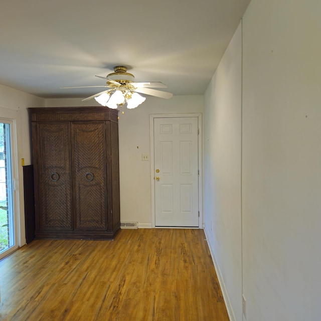 1601 Westmoreland Ave, Charleston, SC 29412 - foyer entrance featuring ceiling fan, wood finished floors, and baseboards