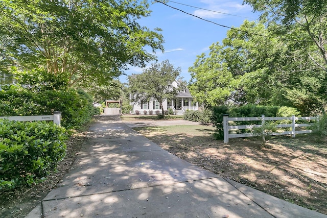 view of concrete driveway