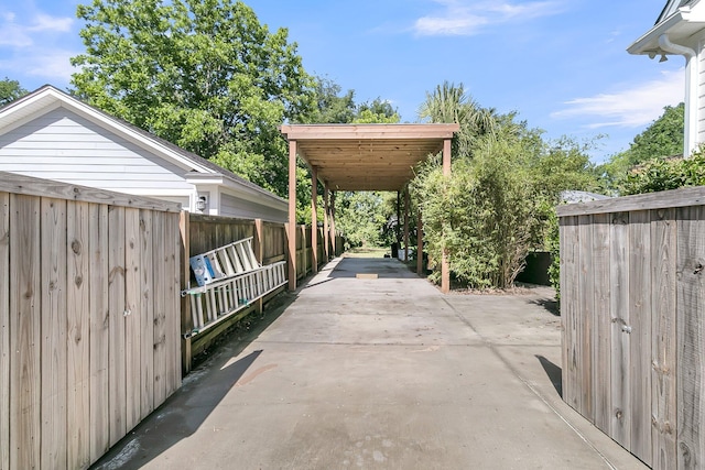 exterior space featuring fence