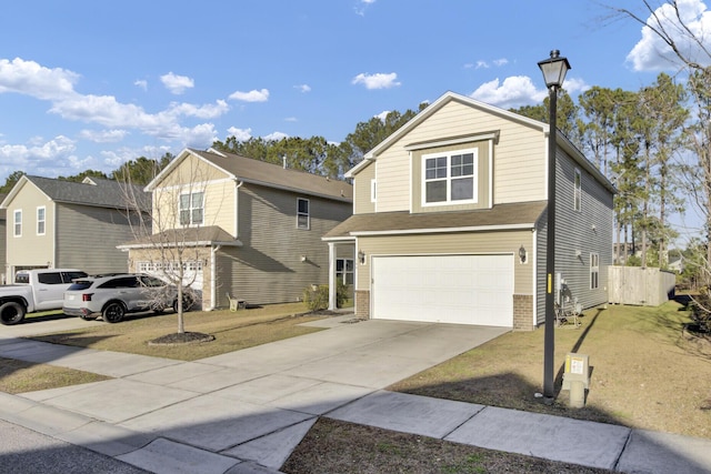 view of property featuring a garage