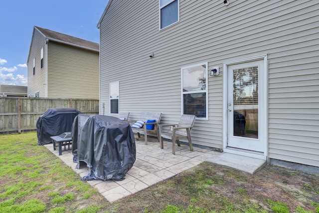 view of patio / terrace with area for grilling