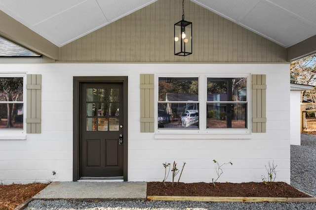 view of doorway to property