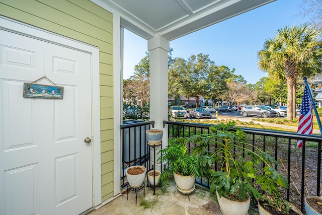 balcony with covered porch