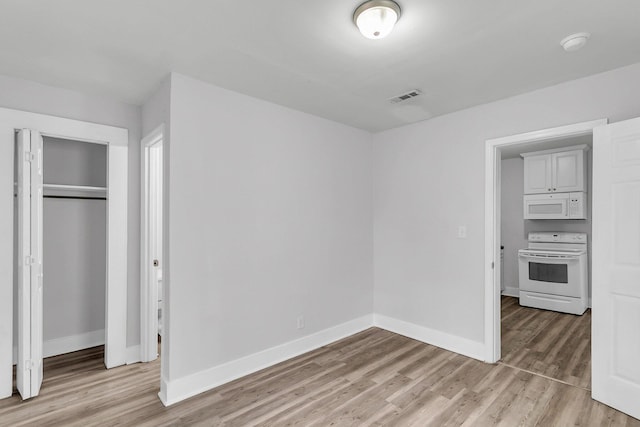 interior space featuring light hardwood / wood-style floors