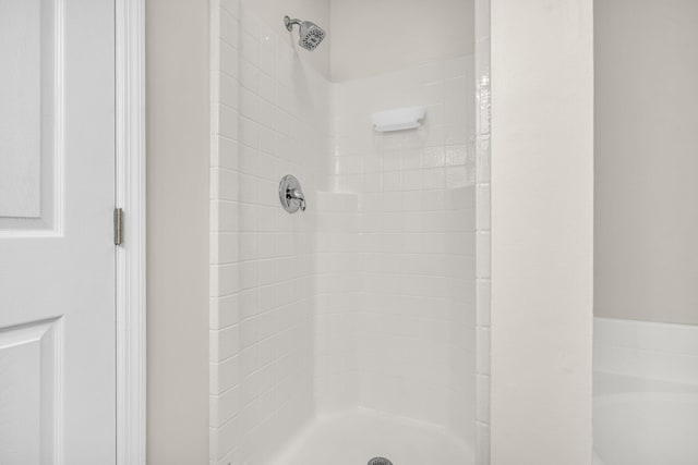 bathroom with a shower