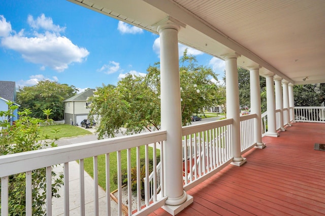 view of wooden terrace