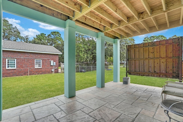 view of patio with fence