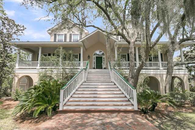 4702 Blockhouse Ln, Hollywood, SC 29449 - view of front of home featuring a porch and stairway