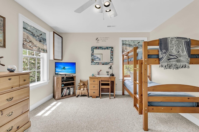 4702 Blockhouse Ln, Hollywood, SC 29449 - carpeted bedroom featuring baseboards and ceiling fan
