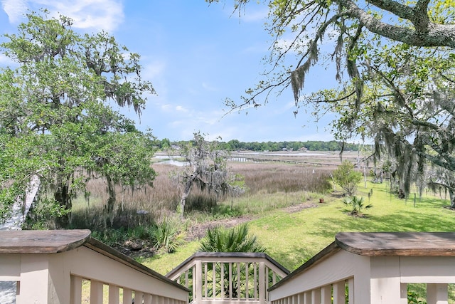 4702 Blockhouse Ln, Hollywood, SC 29449 - view of green lawn featuring a water view