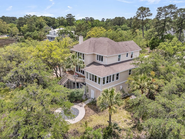 4702 Blockhouse Ln, Hollywood, SC 29449 - view from above of property featuring a heavily wooded area