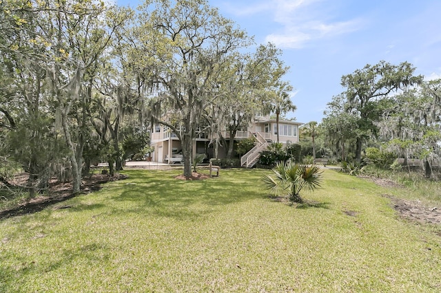 4702 Blockhouse Ln, Hollywood, SC 29449 - view of grassy yard with stairs